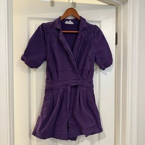 Day + moon denim purple romper. Size small.